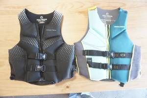 lot 235 image: NEW (2ct) Sea DooManitou Life Jackets Adult M. Ecoprene
