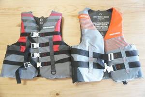 lot 238 image: NEW (2ct) Sea Doo Life Jackets Adult M. Nylon.
