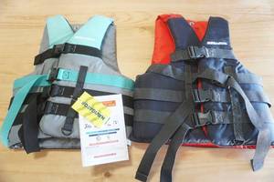 lot 240 image: NEW (2ct) Sea Doo Life Jackets Adult S. Nylon.