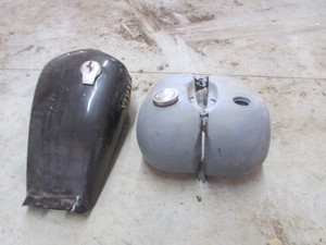 lot 30 image: Motorcyle Gas Tanks Vintage