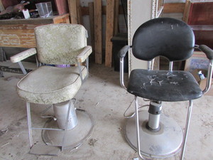 lot 90 image: Barber Chairs