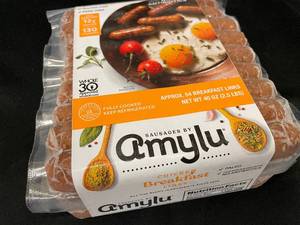 lot 4 image: A - Amylu Chicken Breakfast Links - 54 Count (2.5 lbs)