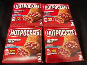 lot 12 image: M - Hot Pockets Pepperoni Pizza - Set of 4 Boxes
