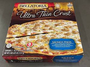 lot 22 image: E - 3 Pack Bellatoria Ultra Thin Crust Sausage Italia Pizza