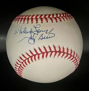 lot 12A image: Yogi Berra and Whitey Ford Signed Baseball w JSA COA Rawlings OALB Budig Ball with case - New York Yankees