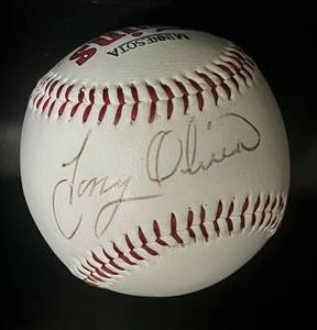 lot 26A image: Tony Oliva Signed Minnesota Twins Baseball w JSA COA and Case