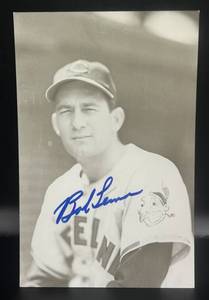 lot 75 image: Bob Lemon Signed Post Card with JSA COA - Baseball
