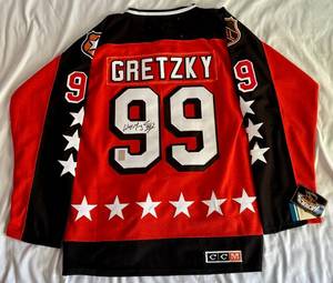 Wayne Gretzky Auto Jersey w/ WG Authentic COA - New With Tags Size 50 Replica CCM Campbell All-Star Hockey Authentic Jersey - BEAUTIFUL!!!