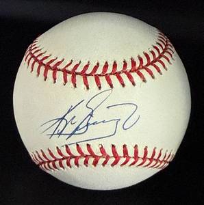 lot 6 image: Ken Griffey Jr. Signed Baseball Rawlings OALB Budig Ball w Case