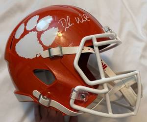 lot 16A image: Deshaun Watson Signed Clemson Helmet w Beckett COA - Riddell Speed Replica Football Helmet