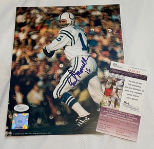 lot 55 image: Earl Morrall Signed 8x10 Photo w JSA COA - Indianapolis Colts Football