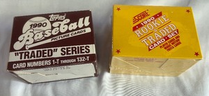 lot 44A image: 1990 Topps Traded and Score Rookies and Traded Complete Baseball Card Sets
