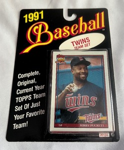 lot 42A image: Minnesota Twins 1991 Topps Baseball Team Card Set New