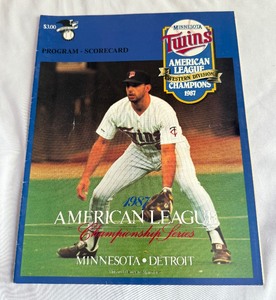 lot 35A image: 1987 Minnesota Twins ALCS Program and Scorecard - Baseball
