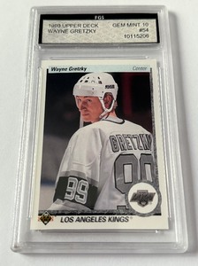 lot 25C image: Wayne Gretzky Graded 10 Gemt Mint 1990 Upper Deck #54 Hockey Card