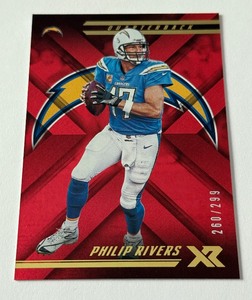 lot 34C image: Philip Rivers 299 2018 Xr #41 Numbered 260299 Football Card