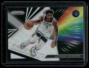 lot 16B image: Anthony Edwards Case Hit 2021-22 Prizm Prizmatic #19 Minnesota Timberwolves Basketball Card