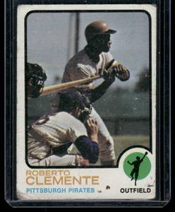 lot 38C image: Roberto Clemente 1973 Topps #50 Vintage Baseball Card