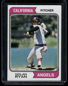 lot 39C image: Nolan Ryan 1974 Topps #20 Vintage Baseball Card