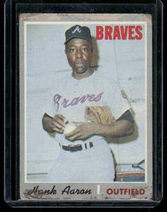 lot 44C image: Hank Aaron 1970 Topps #500 Vintage Baseball Card