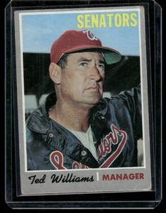 lot 48C image: Ted Williams 1970 Topps #211 Vintage Baseball Card