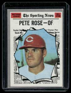 lot 49C image: Pete Rose 1970 Topps Sporting News All-Star #458 Vintage Baseball Card