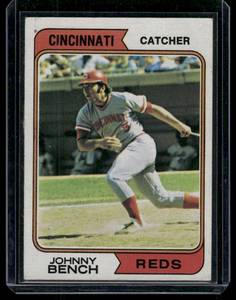 lot 57C image: Johnny Bench 1974 Topps #10 Vintage Baseball Card