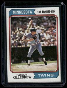 lot 59C image: Harmon Killebrew 1974 Topps #400 Vintage Baseball Card