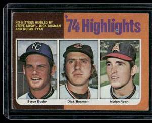 lot 60C image: Nolan Ryan 1975 Topps #7 Vintage Baseball Card