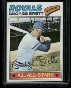 lot 63C image: George Brett 1977 Topps #580 Vintage Baseball Card