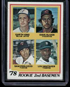 lot 67C image: Lou Whitaker RC 1978 Topps Rookie 2nd Basemen #704 Vintage Baseball Card