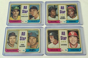 lot 72C image: 1974 Topps 4 Card All-Star Lot - Bench, Fisk, Carew, Morgan, Robinson, Santo Vintage Baseball Cards