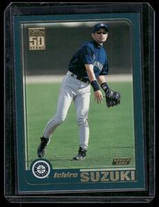 lot 37D image: Ichiro Suzuki RC   2001 Topps #726 Seattle Mariners Baseball Card