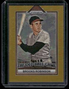 lot 52D image: Brooks Robinson    2023 Panini Prizm The Old Ball Game Gold #OBG4 Baltimore Orioles Baseball Card