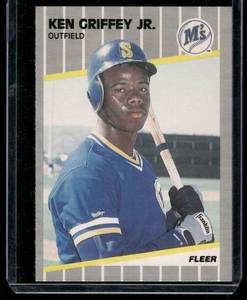 lot 55D image: Ken Griffey Jr. RC   1989 Fleer #548 Seattle Mariners Baseball Card