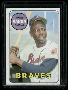 lot 85D image: Hank Aaron    1969 Topps #100 Atlanta Braves Baseball Card