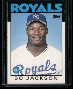 lot 118D image: Bo Jackson RC   1986 Topps Traded #50T Kansas City Royals Baseball Card