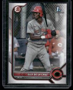 lot 159D image: Elly De LA Cruz RC   2022 Bowman Prospects #BP-50 Cincinnati Reds Baseball Card