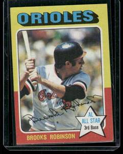 lot 161D image: Brooks Robinson    1975 Topps #50 Baltimore Orioles Baseball Card