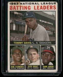 lot 181D image: Roberto Clemente  Hank Aaron    1964 Topps #7  Baseball Card
