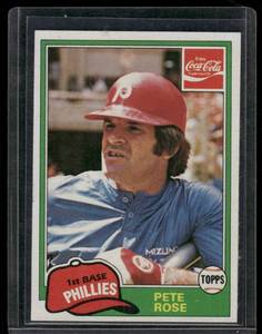 lot 183D image: Pete Rose    1981 Topps Coca Cola #8  Baseball Card