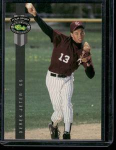 lot 189D image: Derek Jeter RC   1993 Classic Best #91 Greensboro Hornets Baseball Card