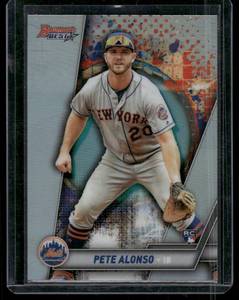 lot 211D image: Pete Alonso RC   2019 Bowmans Best #32 New York Mets Baseball Card