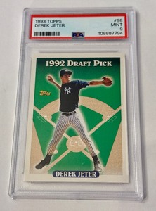 lot 11D image: Derek Jeter RC PSA 9 Mint 1993 Topps #98 Rookie Baseball Card