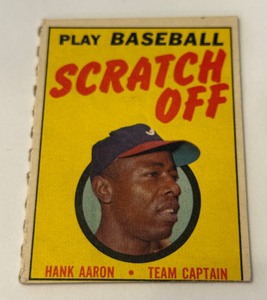 lot 38D image: Hank Aaron 1970 Topps Scratch Off Play Baseball Card
