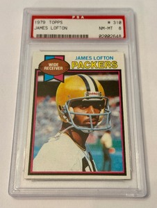 lot 44D image: James Lofton RC PSA 8 NM-MT 1979 Topps #310 Vintage Rookie Green Bay Packers Football Card
