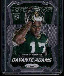 lot 57D image: Davante Adams RC   2014 Panini Prizm Fresh Faces Die Cut #FF12 Green Bay Packers Football Card