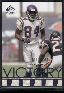 lot 59D image: Randy Moss  15102500  2002 SP Legendary Cuts #95 Minnesota Vikings Football Card