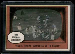 lot 66D image: Johnny Unitas    1961 Topps #57 Baltimore Colts Football Card