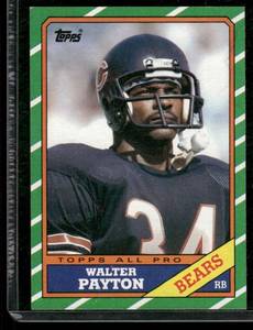 lot 75D image: Walter Payton    1986 Topps #7 Chicago Bears Football Card